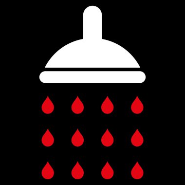 Duş düz vektör simgesi