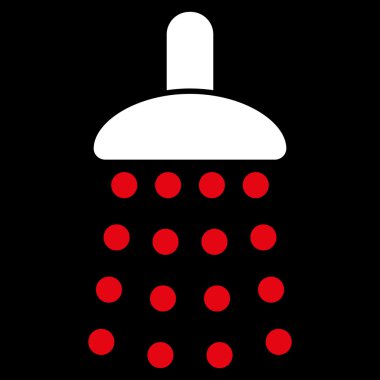 Duş düz vektör simgesi