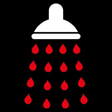 Duş düz vektör simgesi