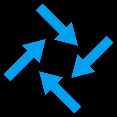 Centripetal Arrows Flat Vector Symbol