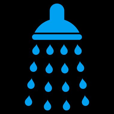 Duş düz vektör simgesi