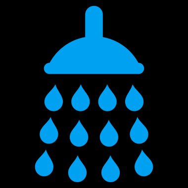 Duş düz vektör simgesi