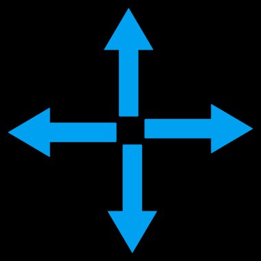 Genişletin okları düz vektör simgesi