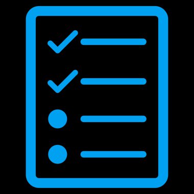 Checklist Page Flat Vector Symbol