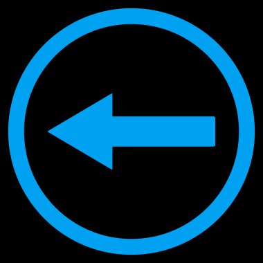 Left Rounded Arrow Flat Vector Symbol