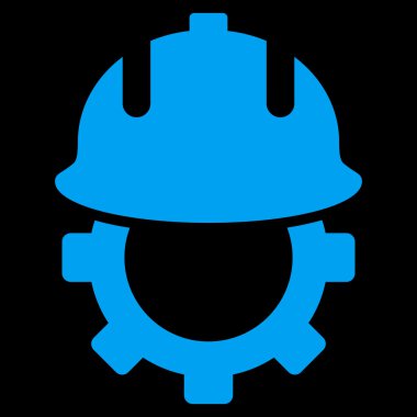 Geliştirme kask düz vektör simgesi