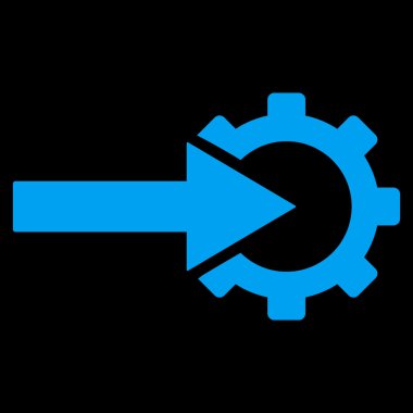 COG Tümleştirme düz vektör simgesi