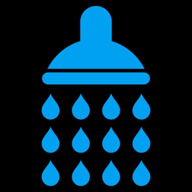 Duş düz vektör simgesi