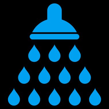 Duş düz vektör simgesi