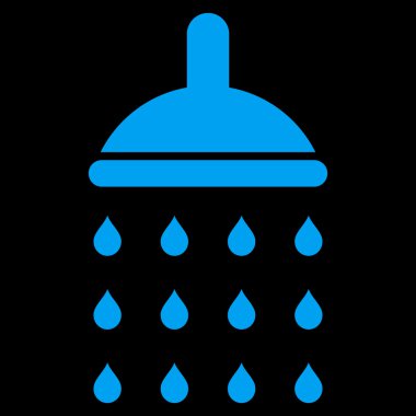 Duş düz vektör simgesi