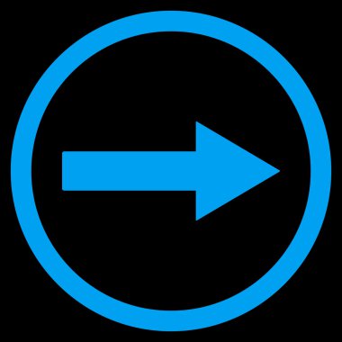 Right Rounded Arrow Flat Vector Symbol