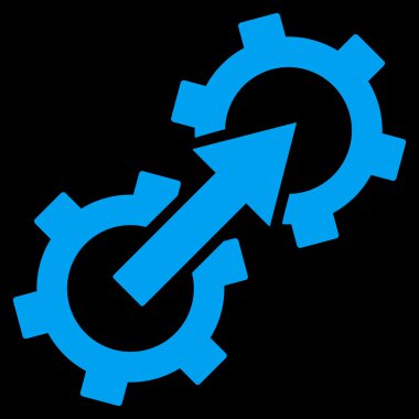 Gear Integration Flat Vector Symbol