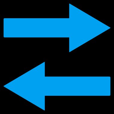 Horizontal Flip Arrows Flat Vector Symbol