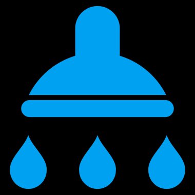 Duş düz vektör simgesi