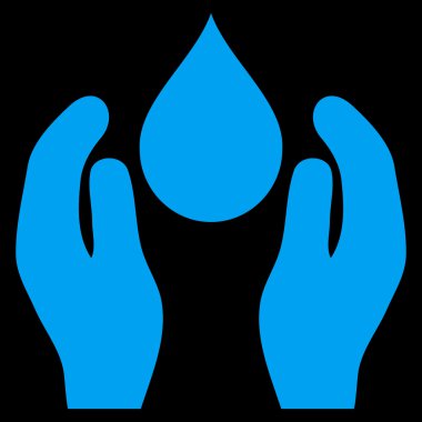 Su bakımı düz vektör simgesi