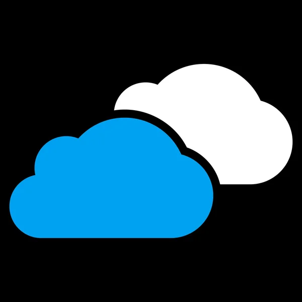 Chmury płaski wektor Symbol — Wektor stockowy