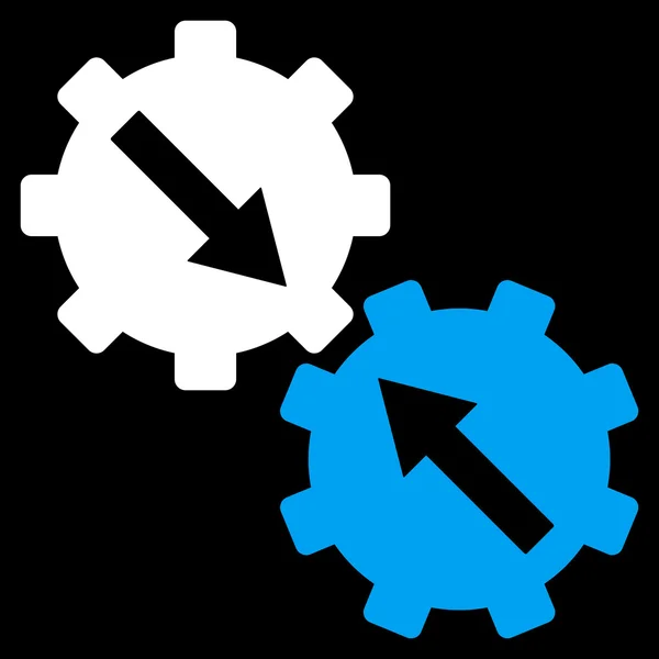 Gear Integration Flat Vector Symbol — 图库矢量图片