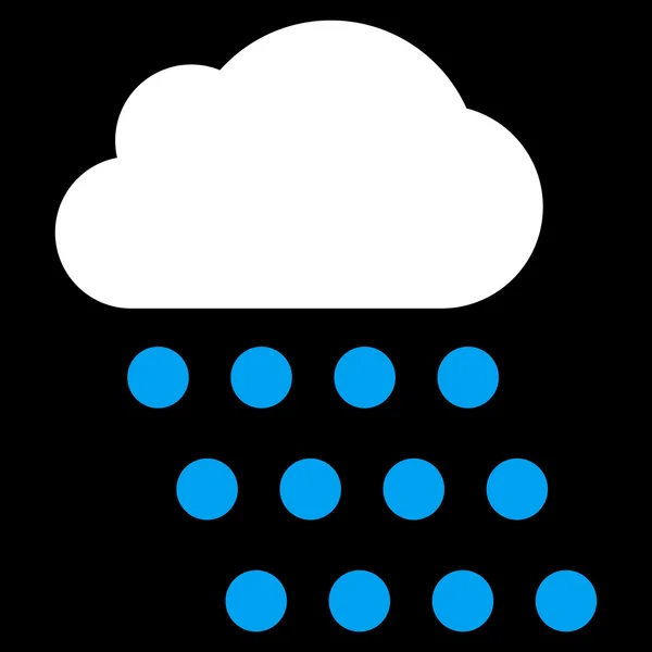 Nube de lluvia Símbolo vectorial plano — Vector de stock