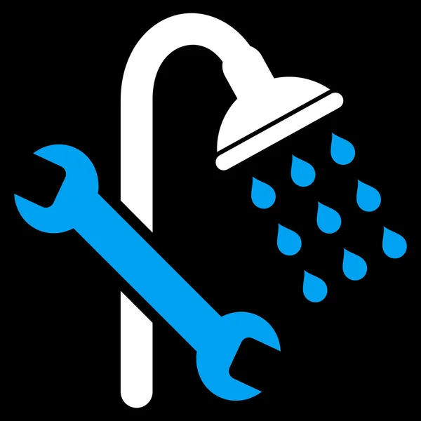 Prysznic sanitarny płaski wektor Symbol — Wektor stockowy