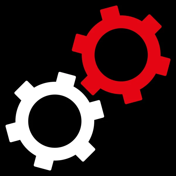 Gears Flat Vector Symbol — Stok Vektör