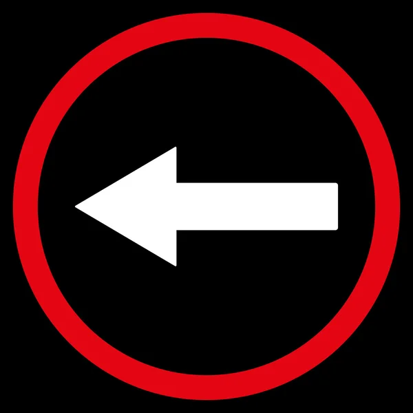 Left Rounded Arrow Flat Vector Symbol — Διανυσματικό Αρχείο