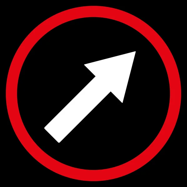 Up-Right Rounded Arrow Flat Vector Symbol — 스톡 벡터