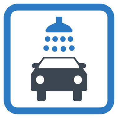 Araba duş düz vektör simgesi