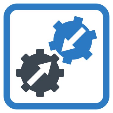 Dişli Tümleştirme düz vektör simgesi