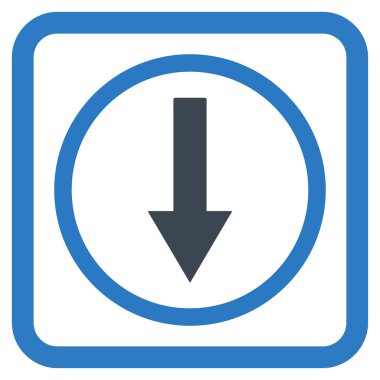 Rownded ok düz vektör simgesi