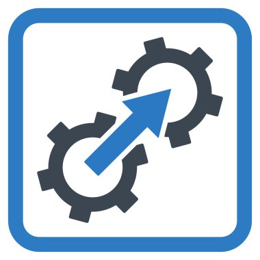 Dişli Tümleştirme düz vektör simgesi