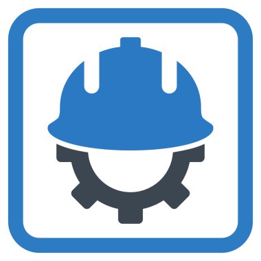 Geliştirme kask düz vektör simgesi