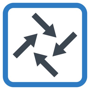 Merkezcil oklar düz vektör simgesi