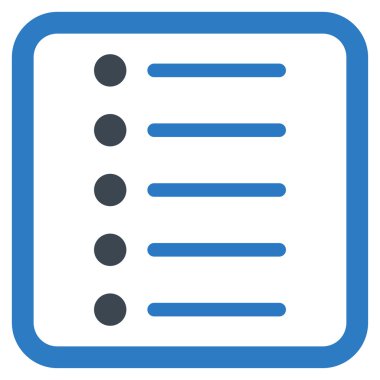 Öğeleri düz vektör simgesi