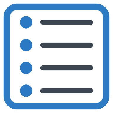 Öğeleri düz vektör simgesi