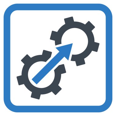 Dişli Tümleştirme düz vektör simgesi