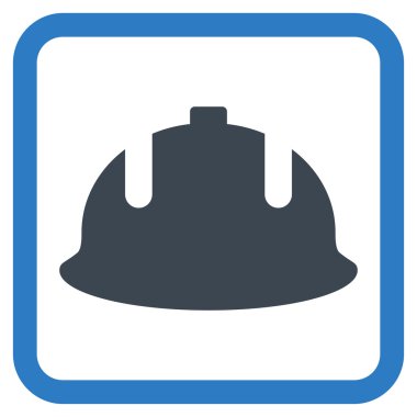 İnşaat kask düz vektör simgesi