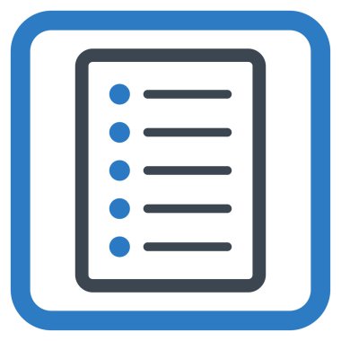 Liste sayfa düz vektör simgesi