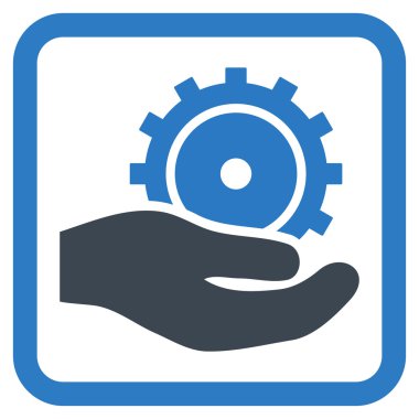 Geliştirme hizmet düz vektör simgesi