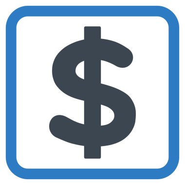 Dolar düz vektör simgesi