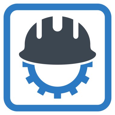 Geliştirme işçisi düz vektör simgesi