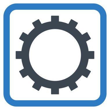 dişli düz vektör simgesi