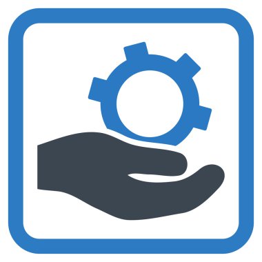 Mühendislik hizmet düz vektör simgesi