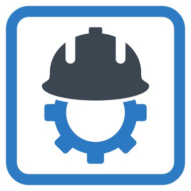 Geliştirme kask düz vektör simgesi