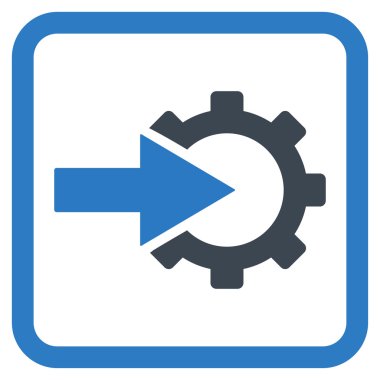 COG Tümleştirme düz vektör simgesi