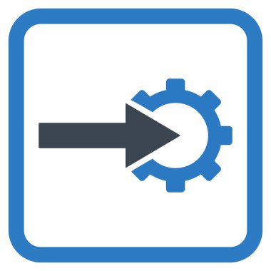 COG Tümleştirme düz vektör simgesi