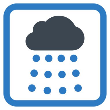 Yağmur bulutu düz vektör simgesi