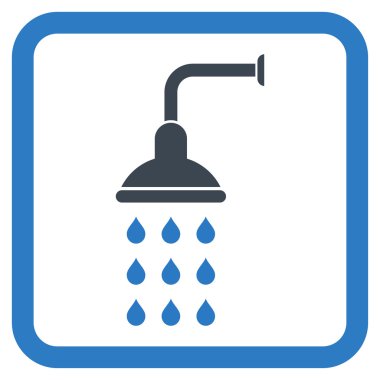 Duş düz vektör simgesi