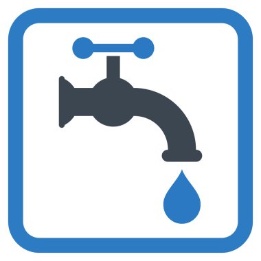 Su musluk düz vektör simgesi