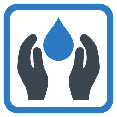 Su bakımı düz vektör simgesi