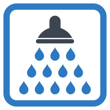 Duş düz vektör simgesi